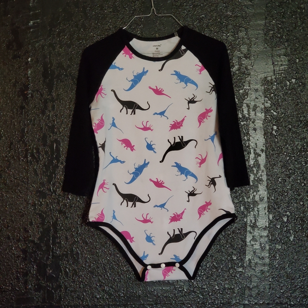 LFB 3/4 sleeve dinosaur onesie